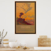 Affiche Vintage voyage de Californie (Cuisine)