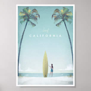 Affiche Vintage voyage de Californie