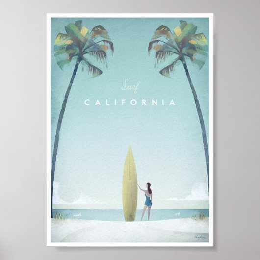 Affiche Vintage voyage de Californie (Devant)