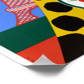 Affiche Vintage voyage de Cameroon Airlines restau (Coin)