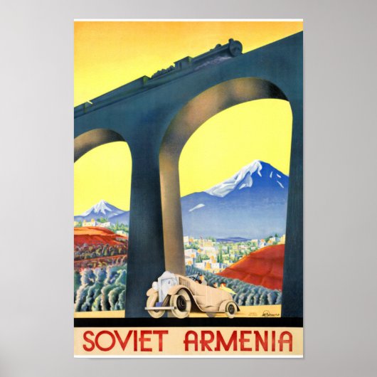 Affiche Vintage voyage de l'Arménie soviétique res (Devant)