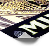 Affiche Vintage voyage de Milano Italie restaurée (Coin)