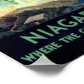 Affiche Vintage voyage de Niagara Falls restaurée (Coin)