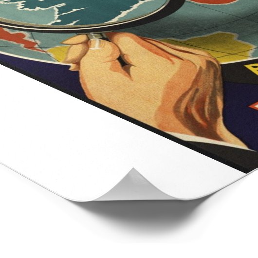 Affiche Vintage voyage d'Irlande (Coin)