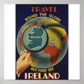 Affiche Vintage voyage d'Irlande (Devant)