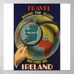 Affiche Vintage voyage d'Irlande
