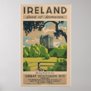 Affiche Vintage voyage d'Irlande