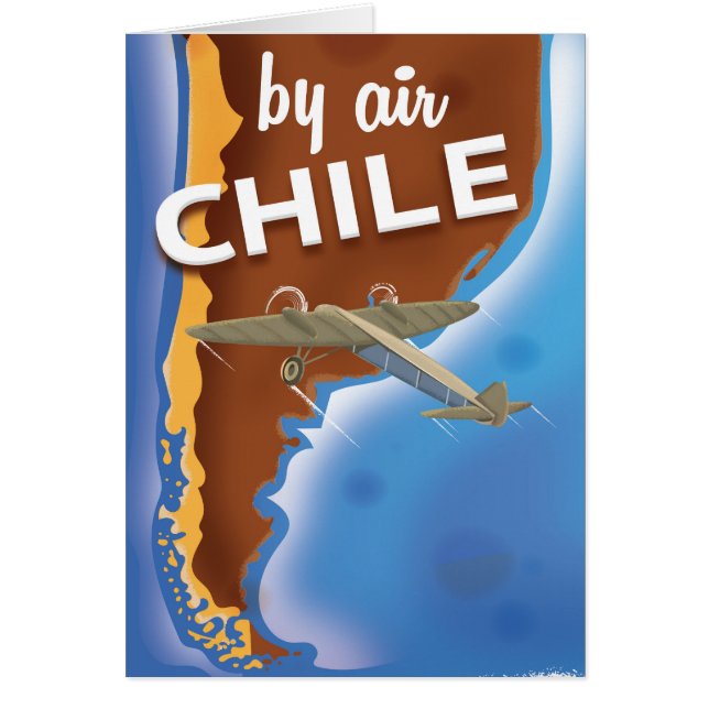 Affiche Vintage voyage du Chili (Devant)