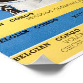 Affiche Vintage voyage du Congo restaurée (Coin)