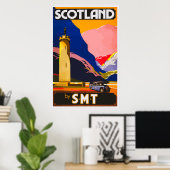 Affiche Vintage voyage écossaise (Bureau à domicile)