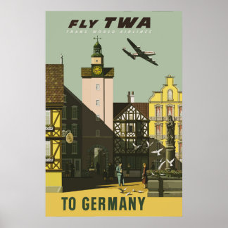 Affiche Vintage voyage en Allemagne