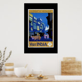 Affiche Vintage voyage en Inde (Cuisine)