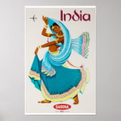 Affiche Vintage voyage indienne restaurée (Devant)