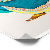 Affiche Vintage voyage indienne restaurée (Coin)