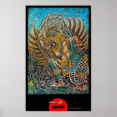 Affiche Vintage voyage indonésienne restaurée (Devant)