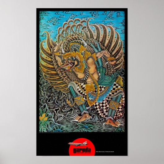 Affiche Vintage voyage indonésienne restaurée (Devant)