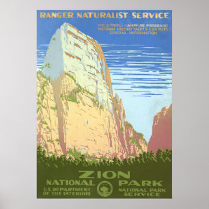 Affiche Vintage voyage Pour Le Parc National De Si