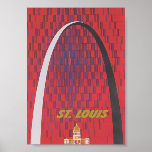 Affiche Vintage voyage rétro de St. Louis Gateway  (Devant)