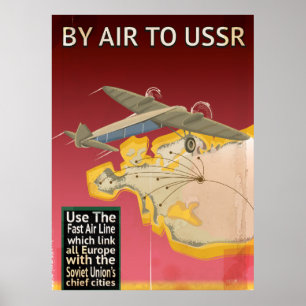 Affiche Vintage voyage soviétique