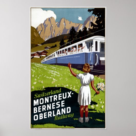 Affiche Vintage voyage Suisse restaurée (Devant)