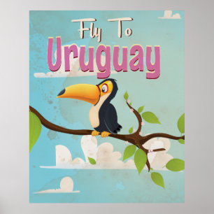 Affiche Vintage voyage Uruguay.