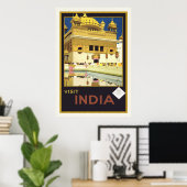 Affiche Vintage voyage "Visit India" (Bureau à domicile)