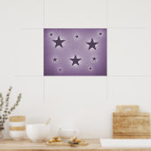 Affiche Violet Stars in the Night Sky (Cuisine)