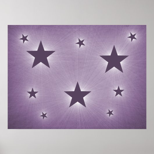 Affiche Violet Stars in the Night Sky (Devant)