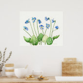 Affiche Violettes bleues (Cuisine)