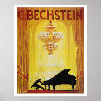 Affiche voor Duitse piano uit de jaren 20 Poster