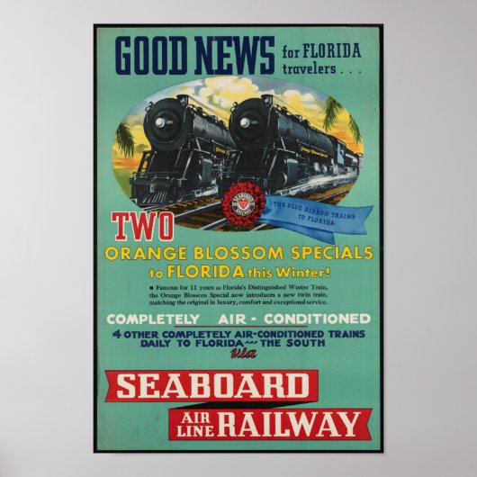 Affiche Voyage vintage en Floride (Devant)