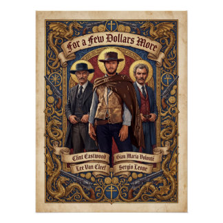 Affiche Western Art Nouveau For a Few Dollars More