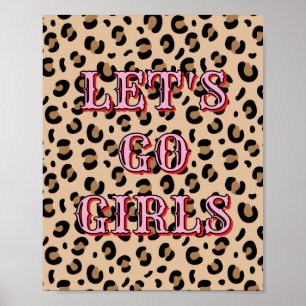 Affiche Western, Let's Go Girls, Art mural Girl Po