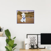 Affiche Westie Marin avec Bateaux (Bureau à domicile)