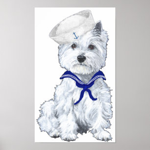 Affiche Westie Sailor