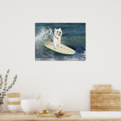 Affiche Westie Surfeur (Cuisine)