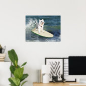 Affiche Westie Surfeur (Bureau à domicile)
