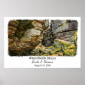Affiche Wisconsin Dells Wisconsin, Aquarelle (Devant)