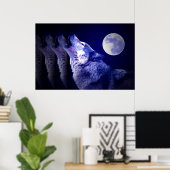 Affiche Wolf Howat at Moon Imprimer - Affiche Wolf (Bureau à domicile)