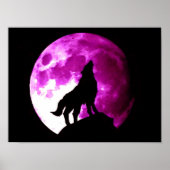 Affiche Wolf Howing at Moon (Devant)