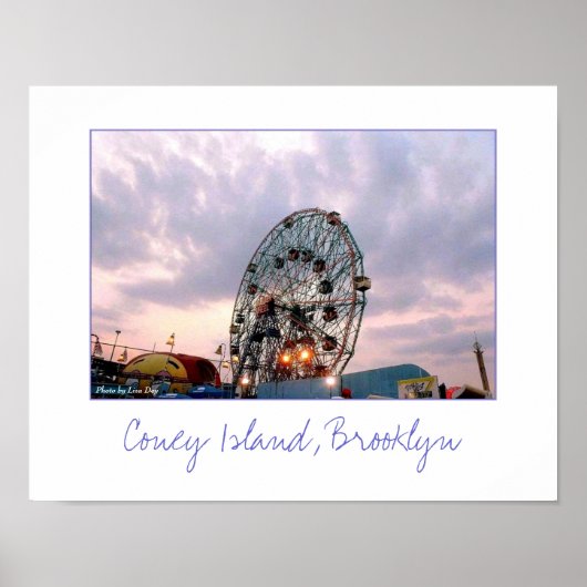 Affiche 'Wonder Wheel au crépuscule' (Devant)