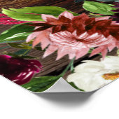 Affiche XL DIY vierge florale en planches de grang (Coin)