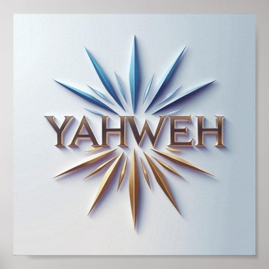 Affiche Yahweh Imprimer | Art Mur Ai Christian Mat (Devant)