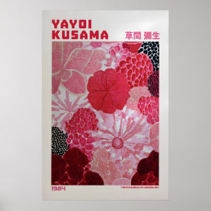Affiche Yayoi Kusama - Rose Inspiré de Yayoi Kusam