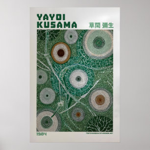 Affiche Yayoi Kusama - Yayoi Kusama Inspirée Verte