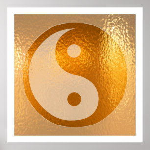 Affiche YingYang d'or de YIN YANG