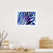 Affiche Zebra Blue par Lee Vandergrift (Cuisine)