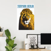 Affiche Zoo Berlin (lion) Tiergarten (Bureau à domicile)