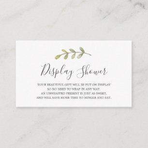 Afficher la carte d'insertion de Baby shower