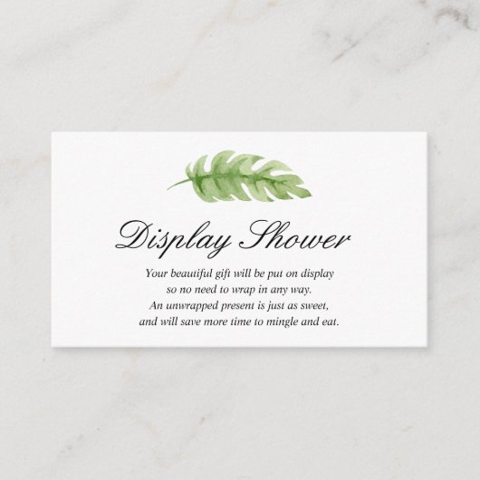 Afficher la carte d'insertion de Baby shower (Devant)